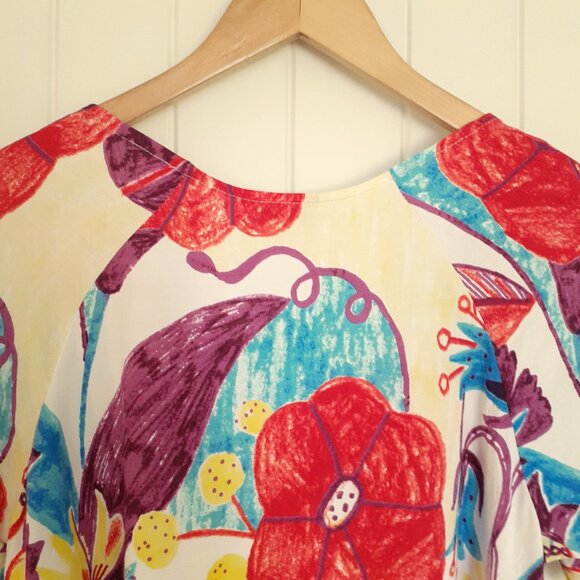 Jams World Doris Short Sleeve Swing Dress Trinity Red Blue Purple Yellow Size S - Picture 7 of 10